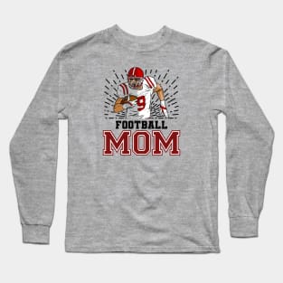 Football Mom // Retro Football Player Long Sleeve T-Shirt